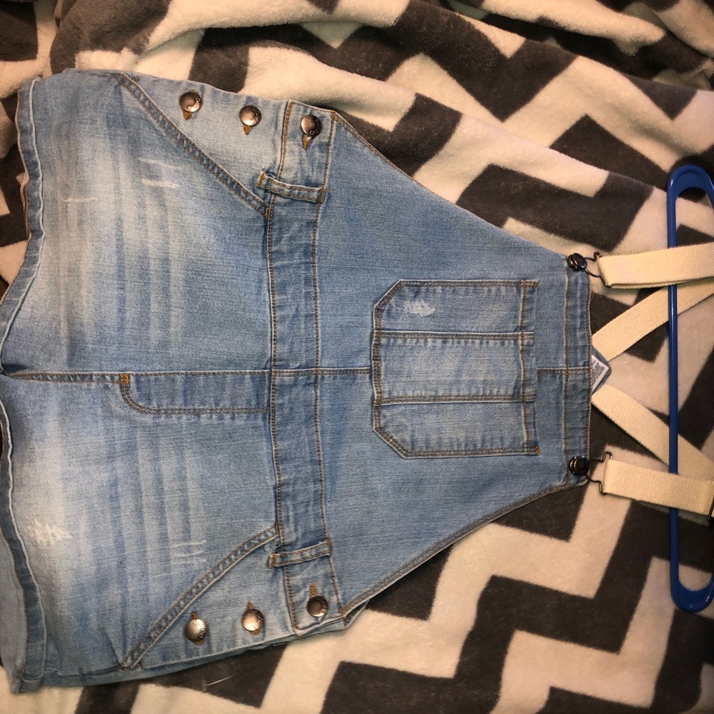 Jean short overalls